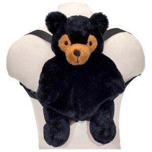 Fiesta 16" Black Bear Plush Backpack Adjustable Straps